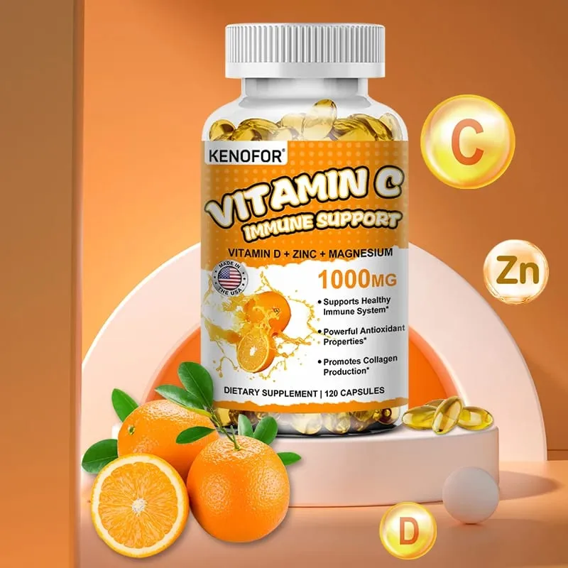 Vitamin C Supplement for Immune Support & Antioxidant Protection Vegan Friendly Non-GMO Gluten Free 30/60/120 Capsuels — image 1