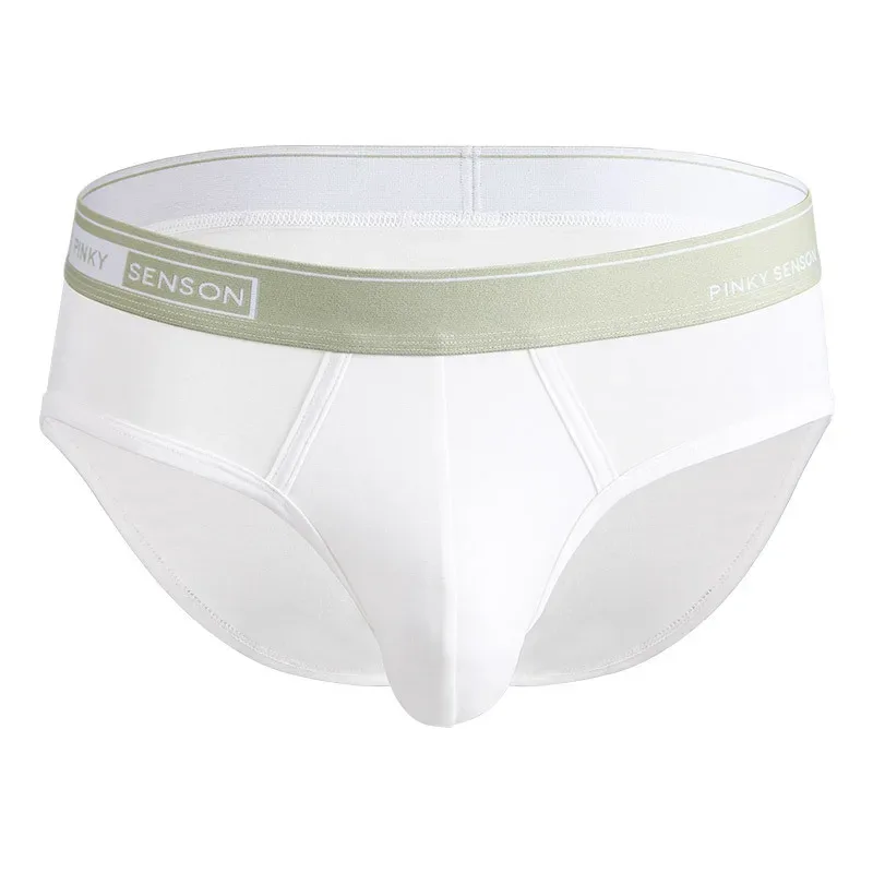 Large Size New Sexy And Breathable Modal Men's Triangle Pants Solid Color Mid Waist Underpants For Youth Briefs For Men — image 3