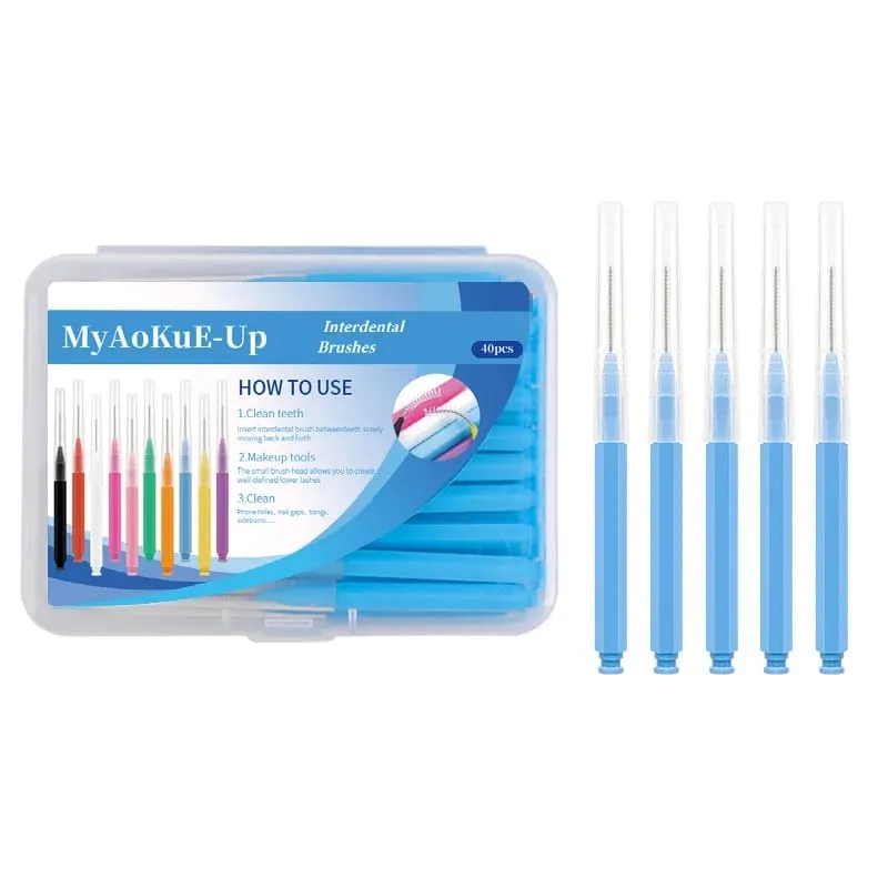 40pcs Mini Eyebrow Brush Brow Perm Makeup Brush Lashes Extension Lifting Bendable Mini Eyelash Brushes Dental Clean Beauty Tools