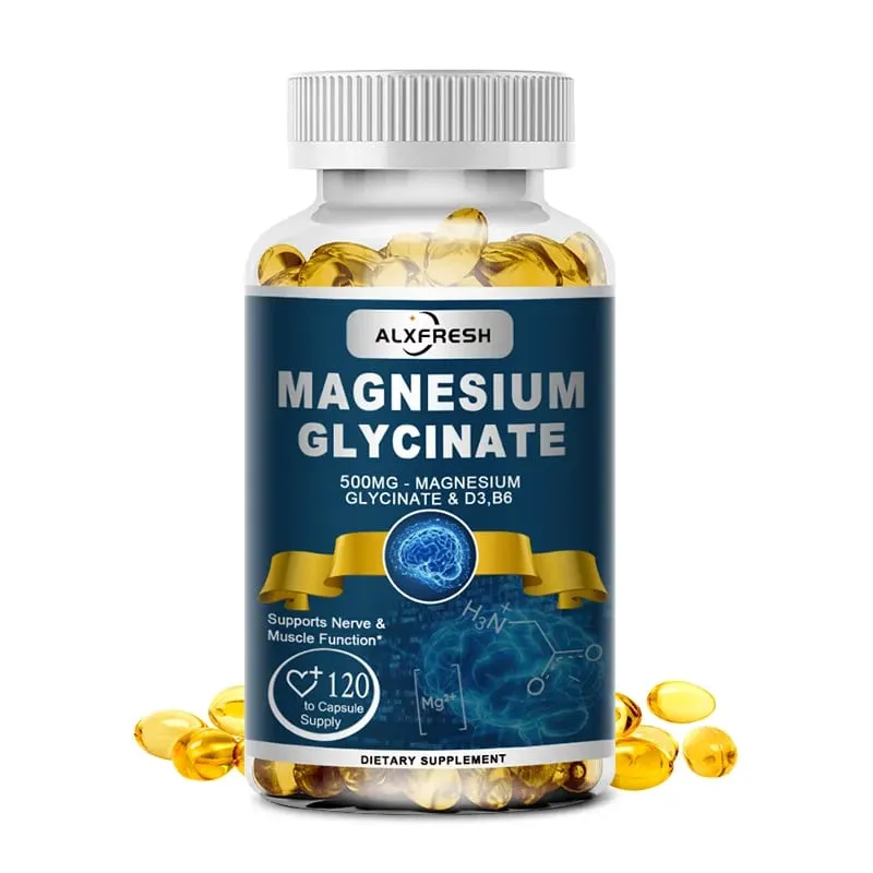 Magnesium Glycinate Supplement Zinc Vitamin D3 B6 Support Muscle & Nervous Immune System Tiredness Health