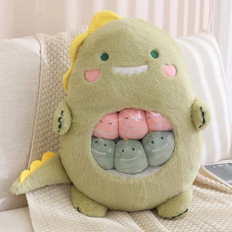 6Pcs Small Toys Inside Cute Panda Koala Rabbit Dinosaur Cartoon Animals Plush Pillow Soft Stuffed Sofa Cushion Homdecor Pillow — image 10