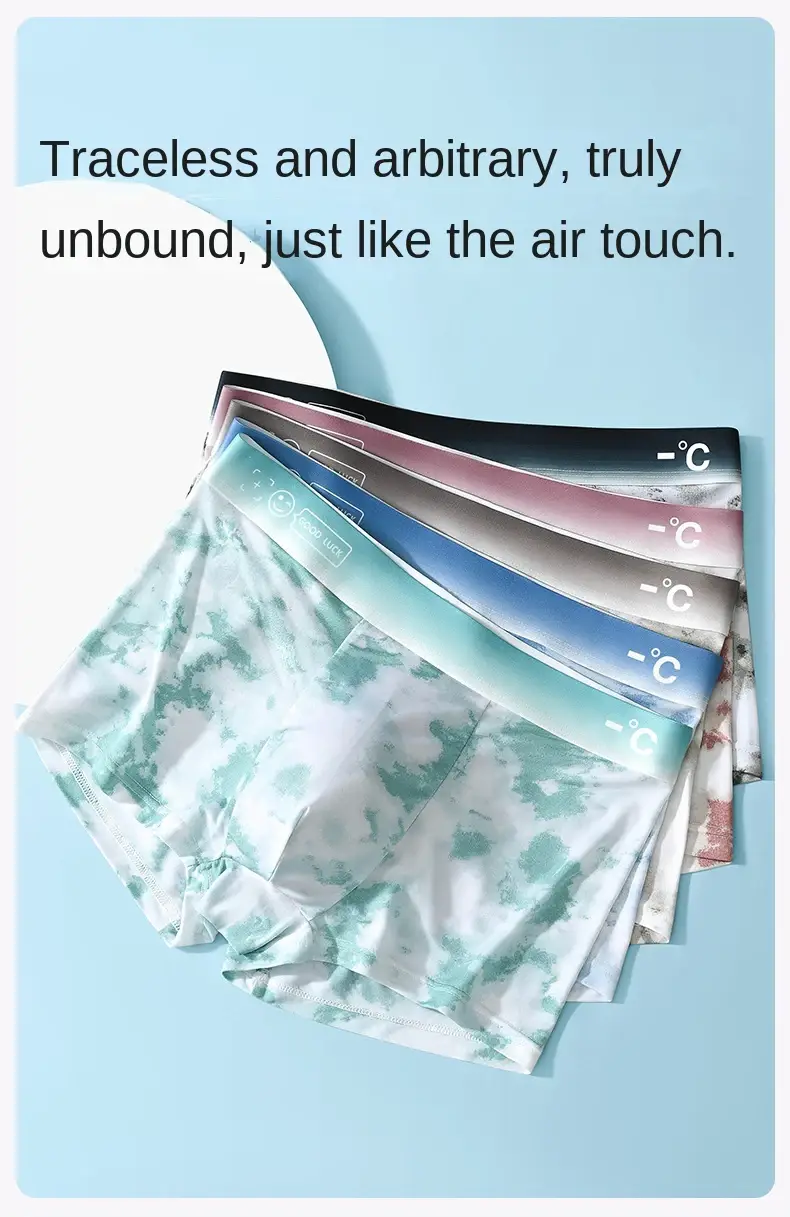 1Pcs Boxer Shorts Men's Ice Silk Underwear Male Underpants Breathable Sexy Thin Panties U Convex Lingerie Wholesale Lots L-6XL — image 6