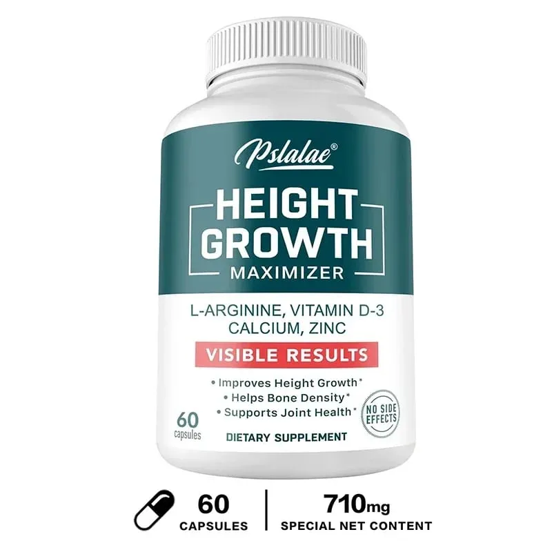 Height Growth Supplement With Vitamins and Calcium Zinc Improves Bone Strength Natural Promotes Growth Improve Immunity Vegan — image 10
