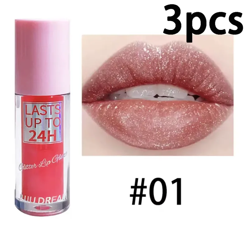 Flowing light Glitter Lip Glaze Long Lasting Lip Gloss Waterproof Liquid Lipstick Makeup Lip Oil Lip Tint Moisturizing — image 8