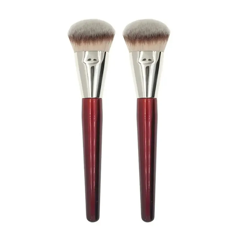 1pc 101 Contoured Foundation Makeup brushes Angled Liquid Base Concealer Make up brushes Red wood handle cosmetic tools 506