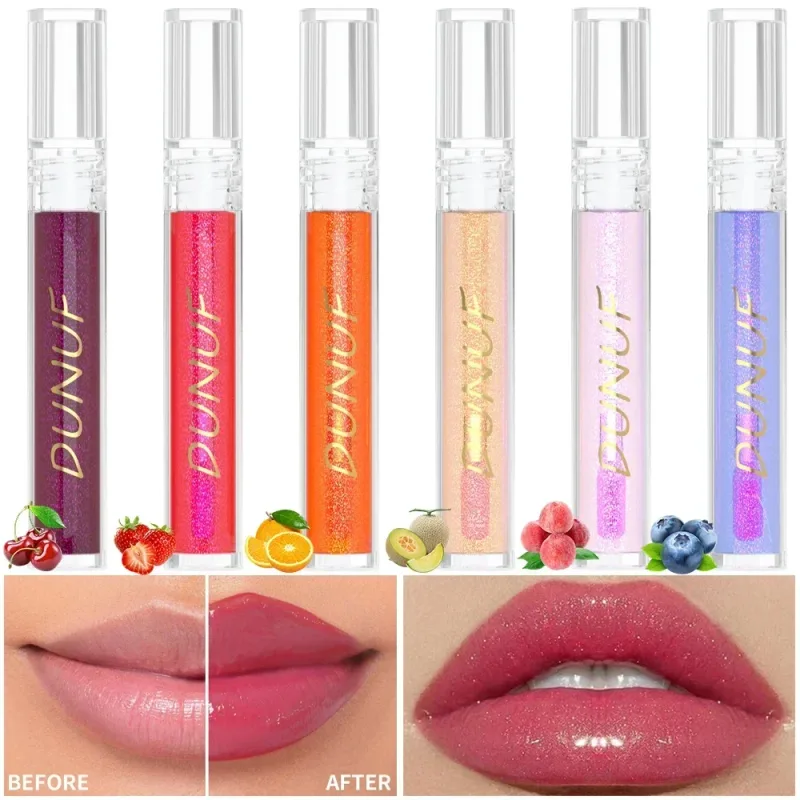 Fruit Color-changing Lip Gloss Long Lasting Nouritious Shine Hydration Water Lipsticks Makeup Winter Moisturizing Lip Care Oil