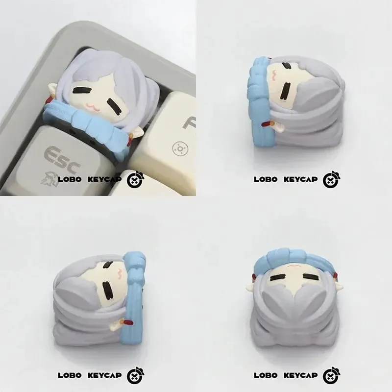 Anime Frieden Theme Series Single Keycap Personalized Resin Fern Cartoon Character Model Toy Mechanical Keyboard Esc Decor Gifts — image 3
