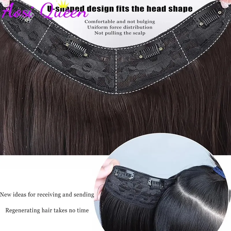 Synthetic Gradient Parisian Painting Dyed Wig Hair Extension Natural Fluffy One Piece Big Wave Long Curly Hair Extension Piece — image 4