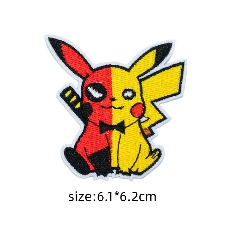 HOT 40 Style Snorlax Iron On Patch Embroidered Clothes Patches Cartoon for Clothing Kid Umbreon Cloth Stickers Garment Appliqués — image 44