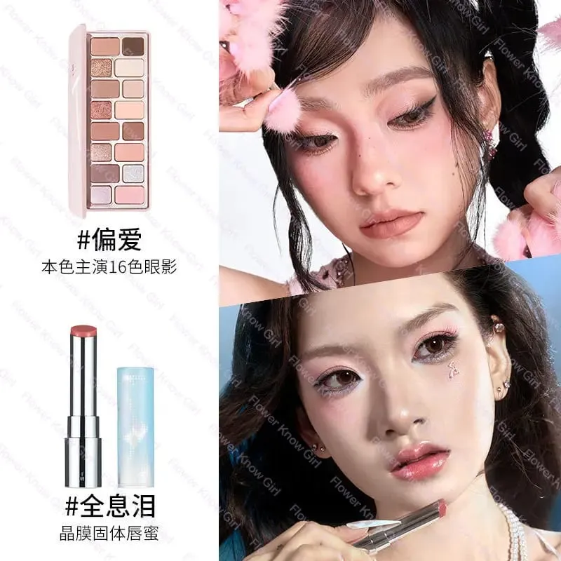 16-Color Eyeshadow Palette Matte Shimmer & Satin Finishes Natural Daily Wear Multi-Color Face Palette Lip Gloss Set — image 11