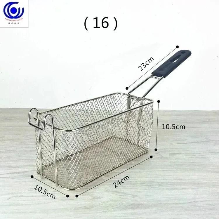 Stainless Steel Fryer Screen French Fries Frame Square Filter Net Encrypt Colander Shaped Frying Basket Fryers Meshed — image 25