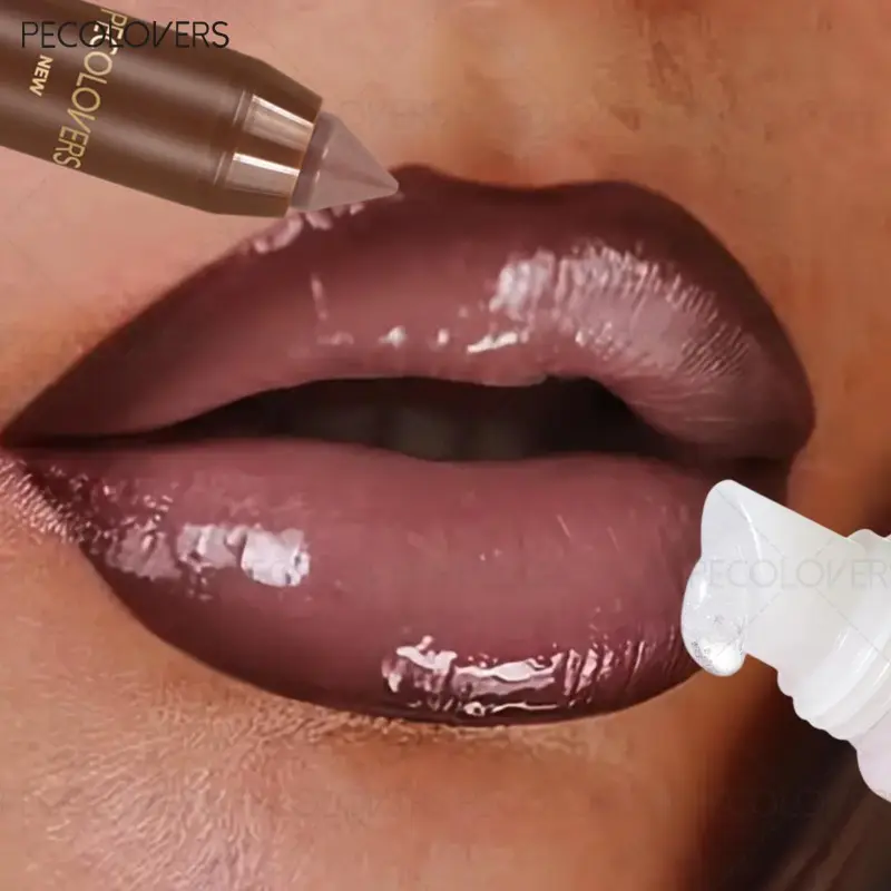 1SET Lip Liner Pencil Set Lip Liner with Lip Gloss Outline Lip Contour Moisturize Lips Full Andarming Lips Lip Makeup