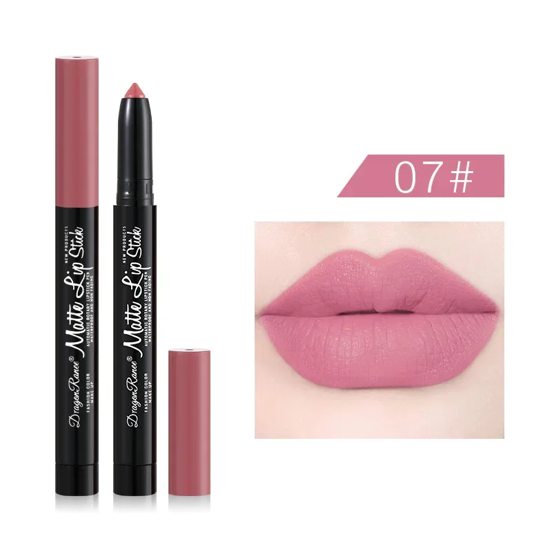 12 Colors Lipstick Pencil Matte Velvet Waterproof Long-lasting Non-stick Cup Lip Stick Sexy Rose Red Automatic Lip Liner Makeup — image 11