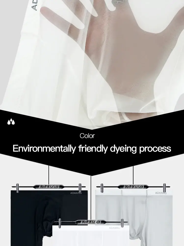 1/3 PCS Men Ice Silk Transparent Boxers 0.01 Ultra-thin Fabric See Through Underpants Seamless Underwear Boxer Shorts — image 9