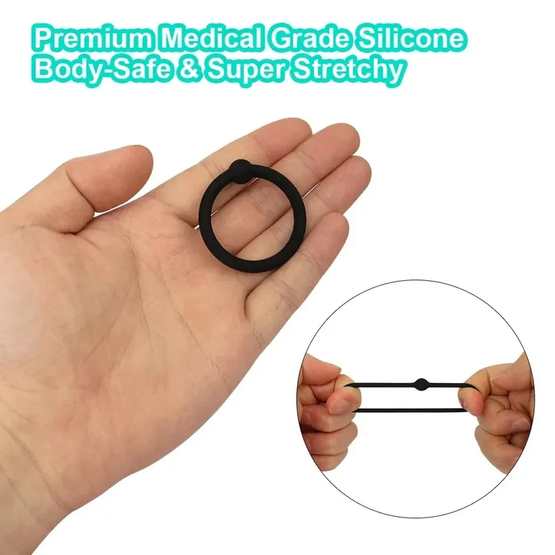 4PCS Silicone Cock Penis Ring Set Sex Toys for Men Silicone Locking Ring Delayed Ejaculation for Men Adult Sex Toys Adults — image 3