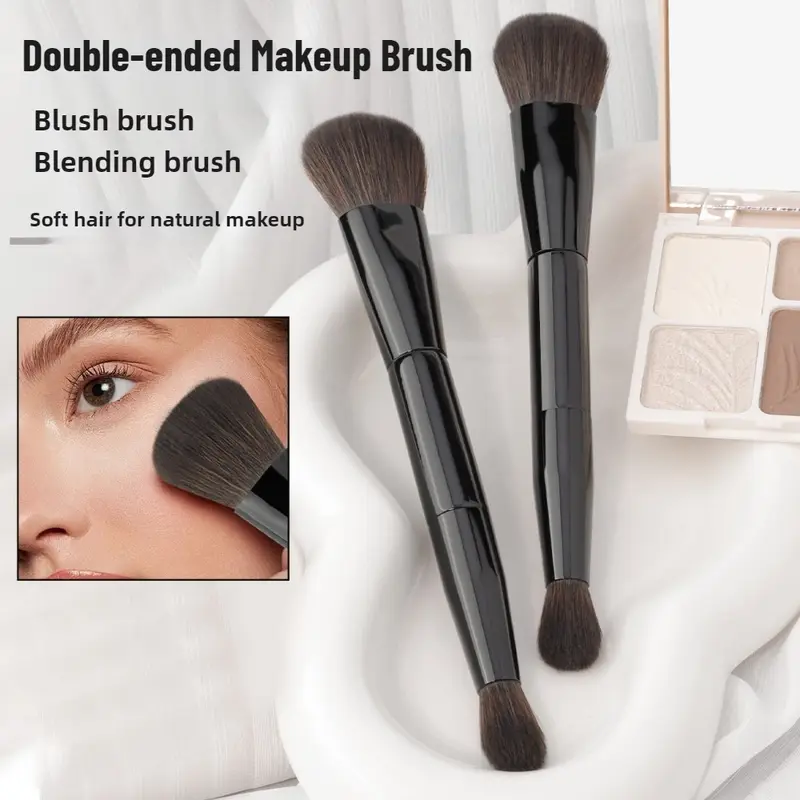 Double Head Makeup Brush 2 In 1 Blush Brush Concealer Highlighter Powder Brushes Blending Contouring Brush Beauty Make Up Tools — image 1