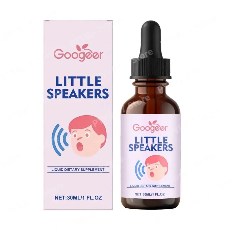 Googeer Little Speakers Liquid Supplement Vitamin B12 D3 Zeolite For Verbal Expression Language & Focus Support Kids 30ml
