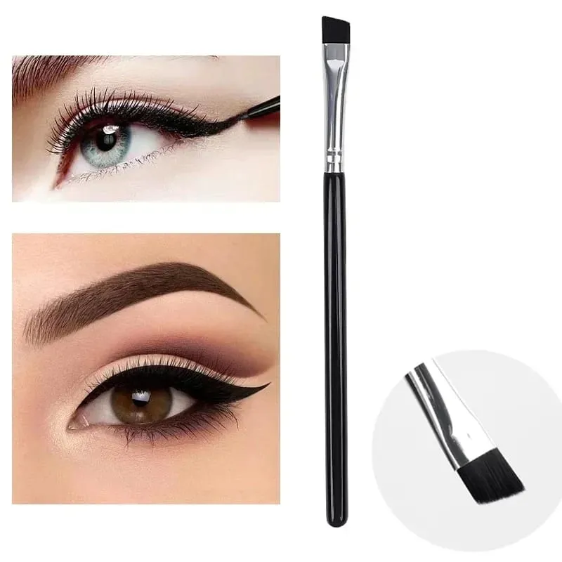 Bent Liner Makeup Brushes Angled Eyeliner Brush Fine Eyeliner Brushes Eye Contour Makeup Tool Eyeshadow Eye Brow Brushes Tool — image 3