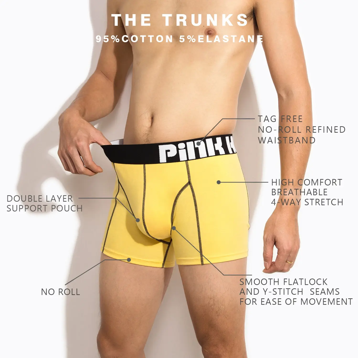 4-PACK PINKHERO Mode Caleçons Pour Hommes, Élégant Confortable Et Doux Slip Homme, Sous-Vêtements Fantaisie En Coton Boxer, Culottes Pour Hommes — image 3