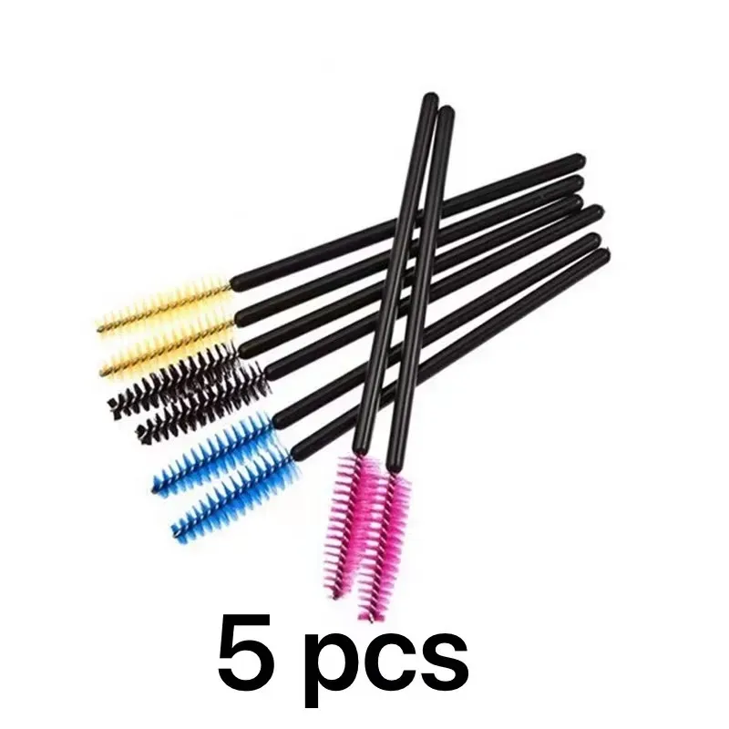 Good Quality 5/50 Pcs Crystal Eyelash Makeup Brushes Diamond Handle Mascara Wands Eyelash Extension Tools