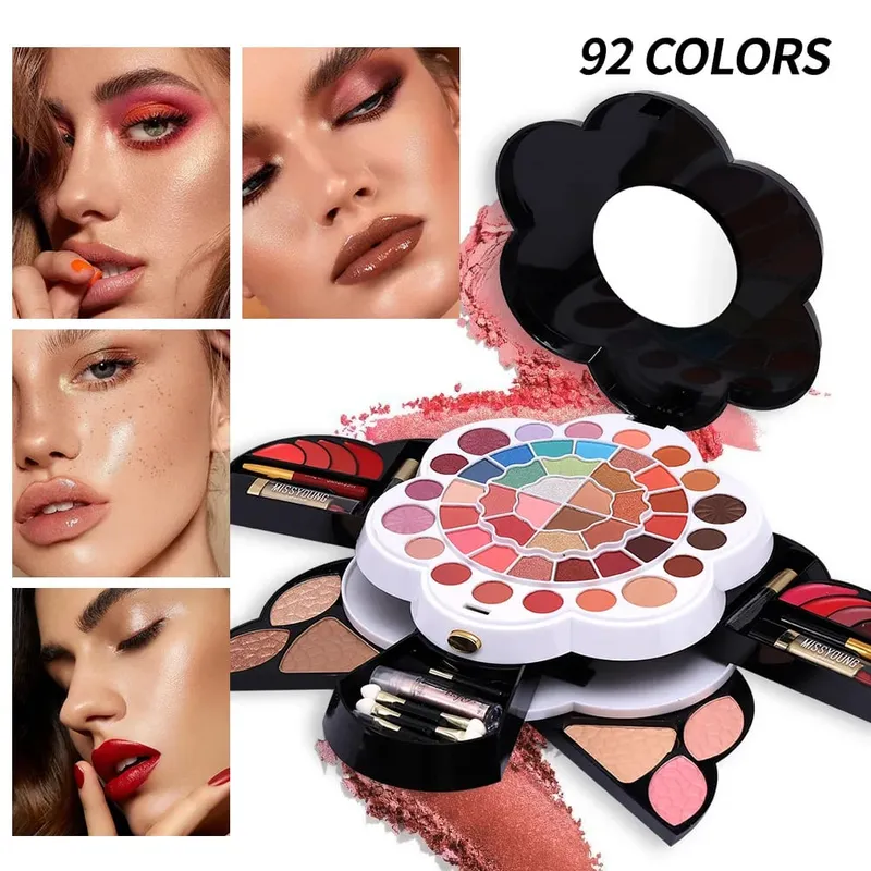 Bestselling All-in-One Makeup Case Kit Eyeshadow Lipstick Blush Highlight Palette Long Lasting Portable Complete Cosmetic Set — image 3