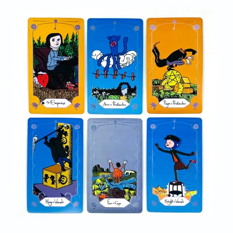 Cartas de tarô Um baralho de tarô de 78 peças, a chave que abre a porta para o mundo Coraline, perfeito para orientação espiritual e colecionadores