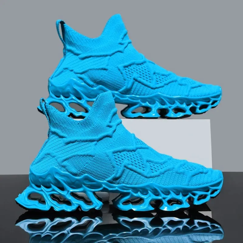 Men's Blade Type Shoes Breathable Shock Absorption Running Shoes Non-Slip Shoes For Jogging Tennis Gym Casual Walking Sneakers — image 11