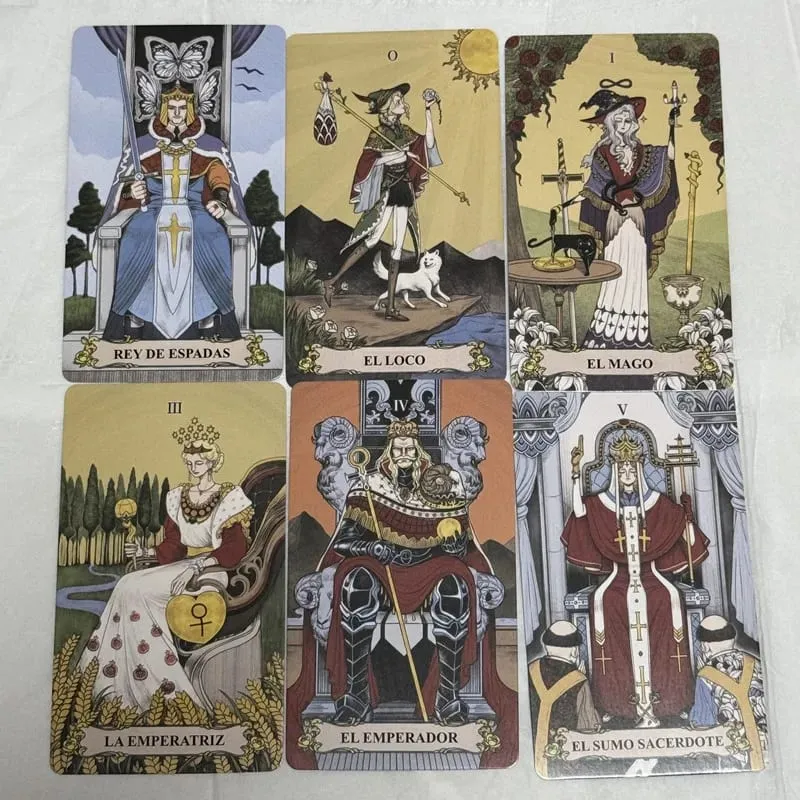 Secret Mirror Tatot Cards Spanish Edition 78 Card Deck Fate Divination Prophecy Card Family Party Game Tarot — image 2