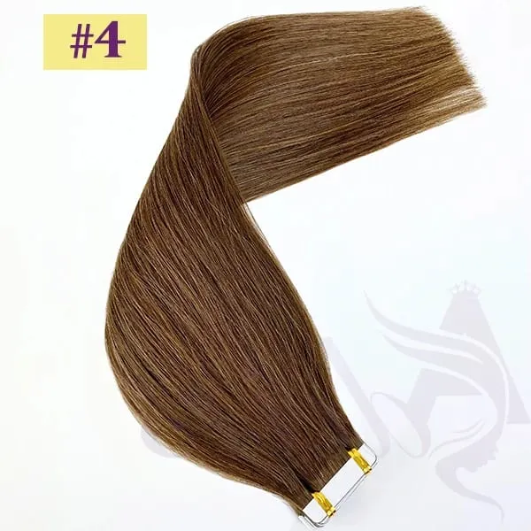 High Quality Straight Tape In Human Hair Extensions 100% Real Natural Hair Extension Remy Hair Brown Blonde Invisible — image 7