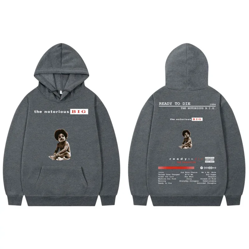 Rapper The Notorious Big Hoodie Ready To Die Album Merch Pullovers Men's Women's Clothing Fashion Hip Hop Sweatshirts Streetwear — image 5