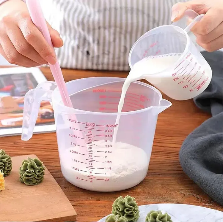 250/500/1000ML Easuring Cup Measuring Cups and Spoons Plastic Jug Digital Kitchen Scale Baking Tools Timer Accessories