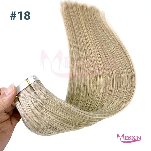 High Quality Tape in Extensions 100% Human Hair Invisible SKin Weft 12"-22" inch 613 color Adhesive Real Natural Hair For Women — image 8