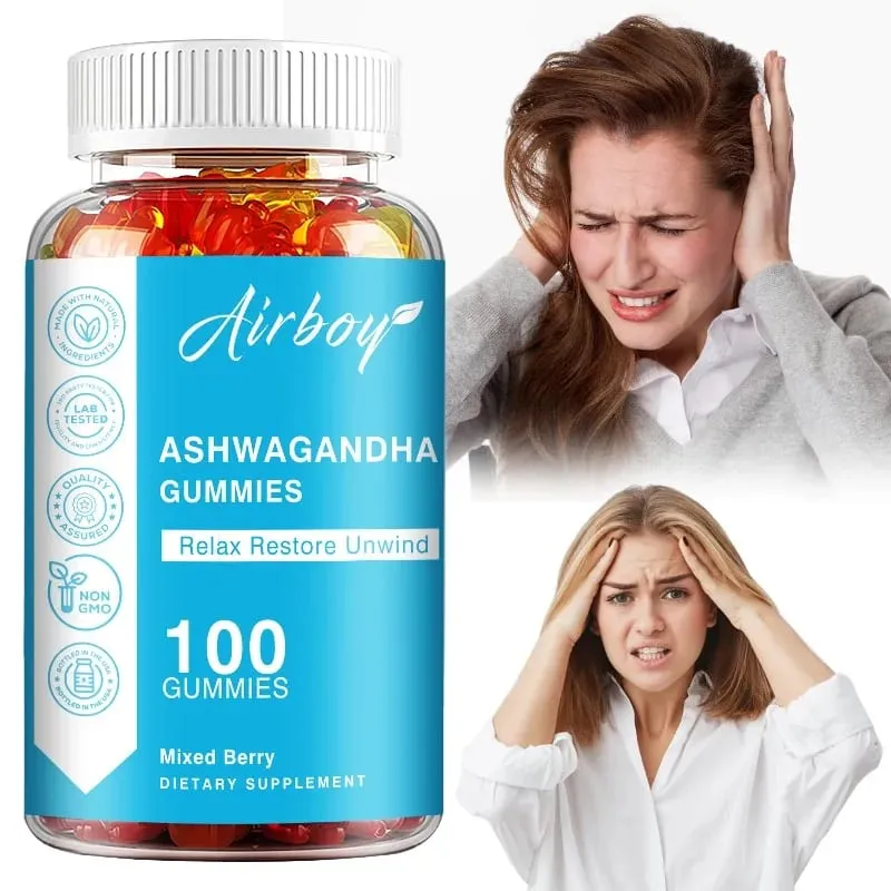 Ashwagandha Gummies - Anti-oxidation Supports Stress Relief Mood Energy & Thyroid Health