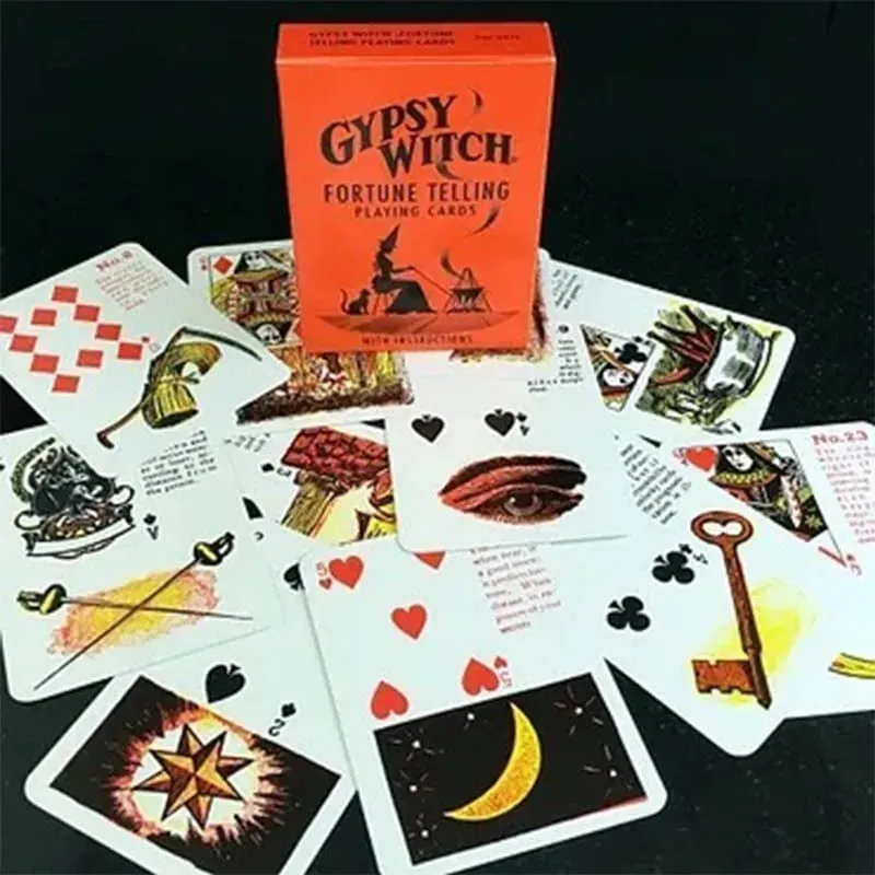 Cartes de Fortune de sorcière gitane, Lenormand Deck, Tarot pour débutants, jeu de cartes Oracle, jeu de société, jouet