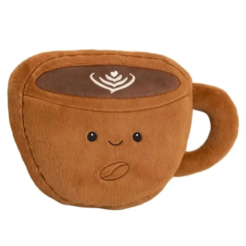 U13F Coffee Bean Plush Doll Soft Short Plush Pillow with PP Cotton Filled Decorative Throw Pillow for Bedroom Couch Desk — image 4