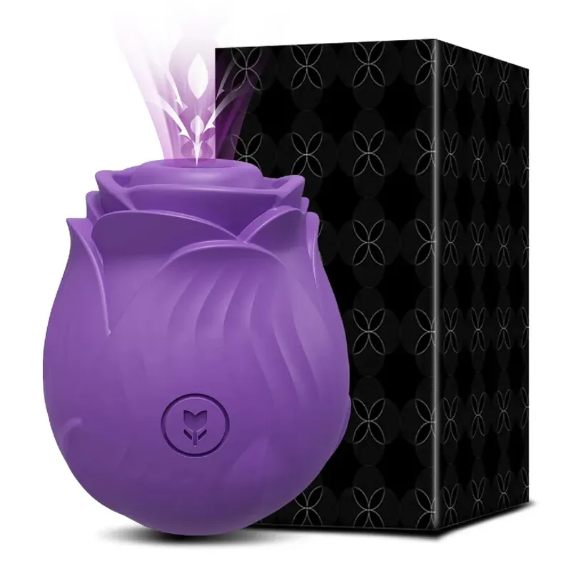 Vibratore per succhiare la rosa per le donne Stimolatore del clitoride del clitoride Punto G Spinta Dildo Vibrante Masturbatore femminile Massaggio Giocattolo del sesso per adulti — image 15