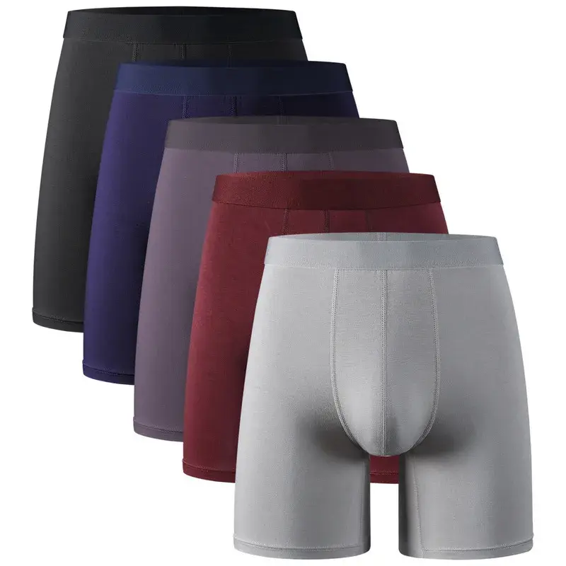 95% Bamboo Fiber 5% Spandex Multipack Men's X-length Long Leg Boxer Classic Design Comfortflex Waistband Underwear Man Sports XL — image 1