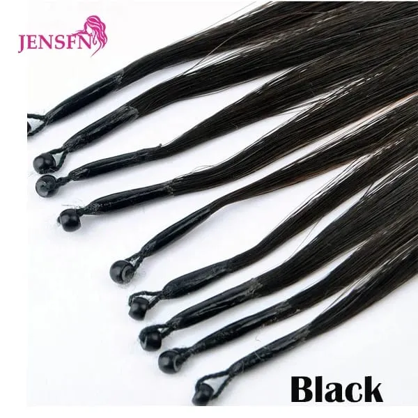 8D Natural Hair Extensions Human Hair 10pcs 0.5g/s Micro Ring 18Inch Micro Link Hair Loop Extension For Women variety of color — image 22