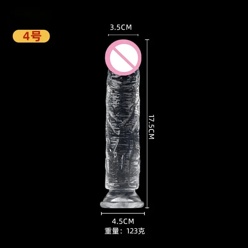 Realistické Dildo Jelly Přísavka na penis Dildo Big Dick Žena Masturbátor Klitorální Stimulátor Lesbické sexuální hračky pro ženy 7 velikostí — image 10