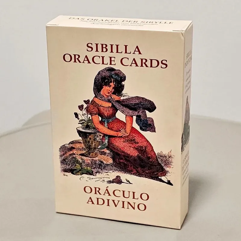 Sibilla Indovina Oracle Cards 10,5 * 6 cm Mazzo di divinazione vintage da 52 carte - Stile vittoriano multilingue — image 3