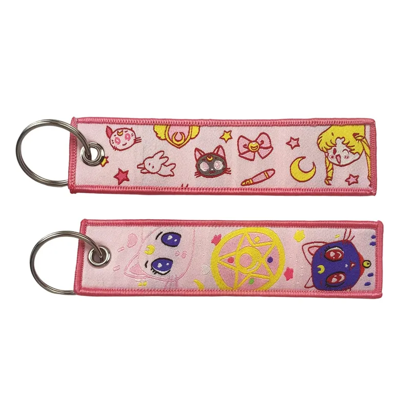Embroidery Cool Eagle Beak Keychain Lanyard Anime Manga Series Badge Holder USB Pendant Portable Key Lanyard Accessories