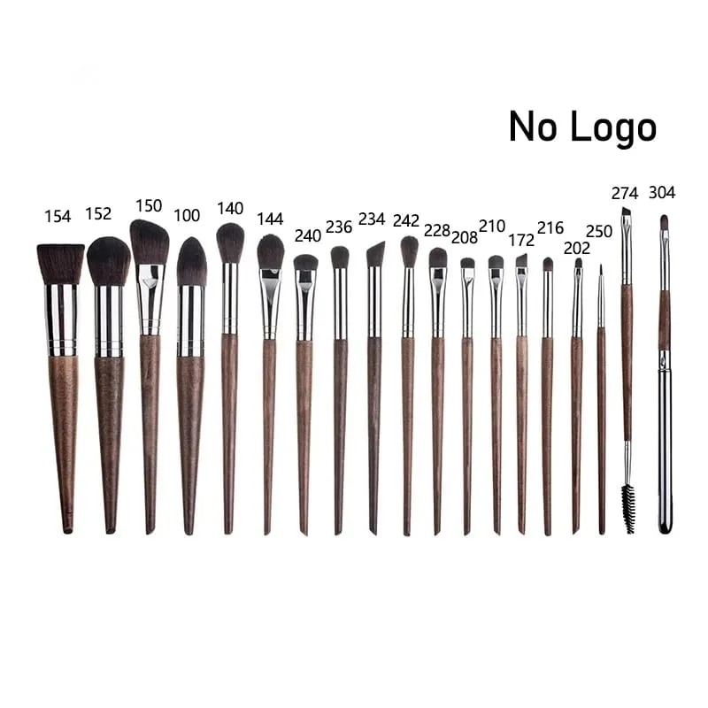 Natural wood Eye Makeup brushes whole set Pro Crease Eyeshadow Make up kit smudge highlighter eyebrow Lip lash brush practical