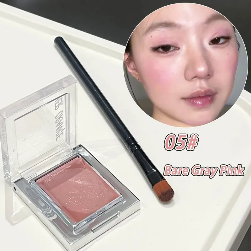 Herorange Misty Matte Cream Blush with Makeup Brush Set Low Saturation Matte Texture Brighten Skin Create Charming Makeup Looks — image 8
