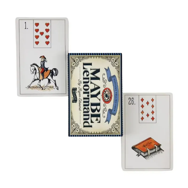 Kanske Lenormand Oracle kortlek för familjefest Högkvalitativ spådomsspådom Tarotkortlek — image 5