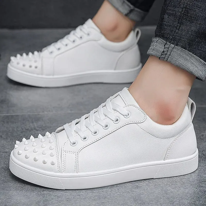 Comfortable Breathable Studded Sneakers for Men Women Casual Sports Shoes Fashion Lightweight Walking Shoes — image 3