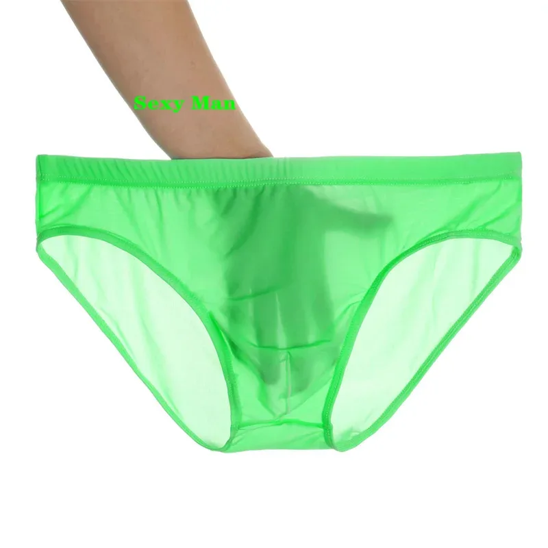 2 ADET Ultra Ince Buz Ipek Külot Erkekler Artı Boyutu M-4XL Düz Renk Gençlik Saydam Düşük Bel Nefes Seksi Erkek Külot — image 12