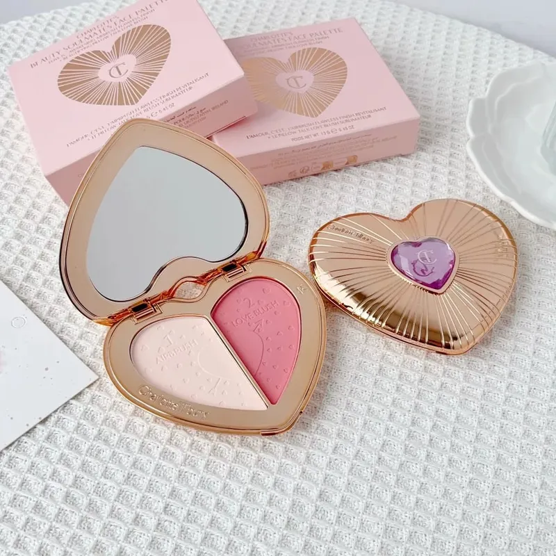 Charlotte Tilbury Airbrush Kemasan Tanpa Cacat Serbuk Kemasan Solekan Pillow Talk Beauty Soulmates Face Palette CT Beauty Cosmetics — image 2