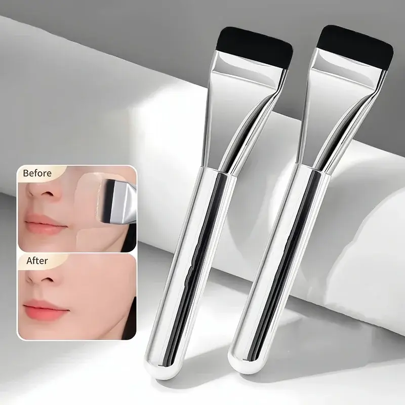 Contour Brush Blending Foundation Cream Makeup Brushes Beauty Brush Lightweight Face Contour Brush Ultra Thin Foundation Flat — image 1