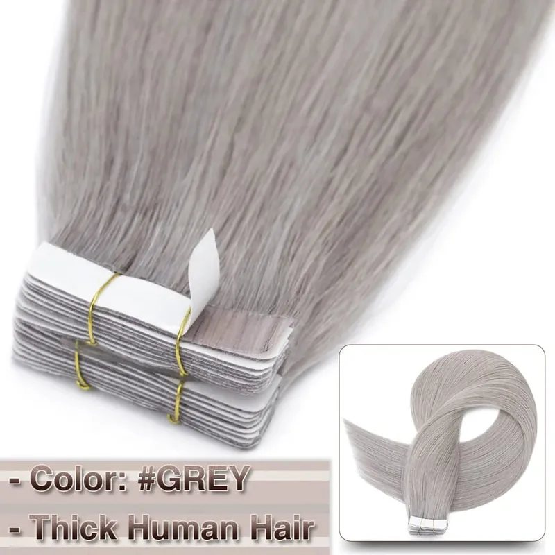 S-noilite 2.5g/pc Thick Tape In Human Hair Natural Hair Extensions Adhesive Seamless Invisible US Double Sides Replacement Tape