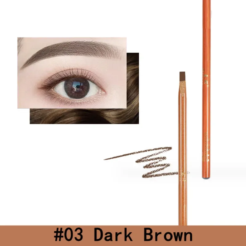 Eyebrow Pen Hard Microblading Brow Definer Enhancers Pencil Waterproof Easy To Apply Makeup Natural Wild Brows Tint